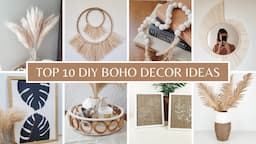 TOP 10 DIY BOHO DECOR IDEAS | Trendy Home Decor Projects