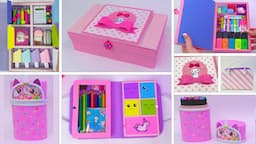 Cool cardboard crafts // Cute ideas Organizer and pencil case for storing stationery