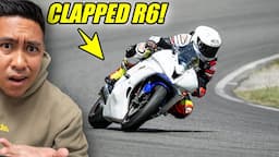 I RODE A CLAPPED OUT YAMAHA R6 AT THE TRACK