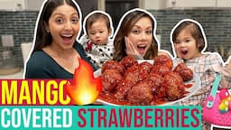 Making Mexican Candied Mango Covered Strawberries with Tiff & Case!