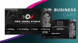 Professional Modern Business Card Design for Wedding Film Studio | Photoshop Tutorial | Hindi