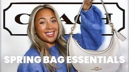 SPRING WHAT'S IN MY BAG? | Coach Aria Shoulder Bag Review + Girly Safety Essentials 2024