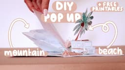 Make you own DOUBLE pop up card + FREE PRINTABLES ✨