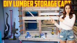 Lumber Storage Cart Rack DIY Build for storing wood in a Small Workshop