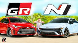 2024 Hyundai Elantra N vs Toyota GR Corolla Comparison / Turning the Tables!