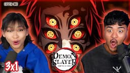 ALL THE UPPER MOONS!!! | Girlfriend Reacts To Demon Slayer 3X1 REACTION!