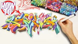 How To Draw 3D Graffiti Letters - Ohuhu 320 Bursh Marker Review