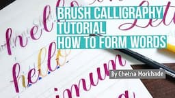 How to connect letters with a Brush Pen | Beginners Brush Calligraphy Tutorial