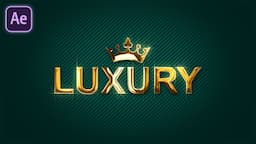 Luxury Gold logo or Text Animation in After Effects | After Effects Tutorial