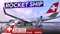 The FIRST A220! · SWISS BUSINESS CLASS  🇬🇧 London City ✈ Zurich 🇨🇭 A Rocket Ship Launch!