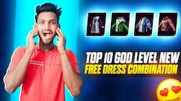 FREE FIRE TOP 10 GOD LEVEL 🔥NEW FREE DRESS COMBINATION ||😍 NO TOP UP DRESS COMBINATION🤯