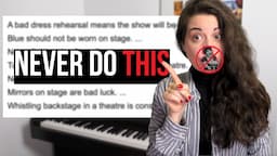 Opera superstitions: all the insane rules of what you can't say or do & their origins