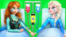 Elsa, Anna and Ladybug in the Hospital / 28 Frozen DIYs