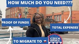 Migrate to Czech Republic 🇨🇿 as an International Student| To-do List + Cost| Proof of Fund|