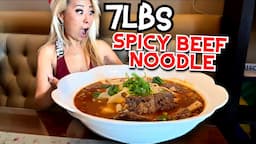 7LB SPICY BEEF NOODLE SOUP at Noodle King in Las Vegas, NV!! #RainaisCrazy