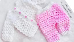 How to crochet baby pants, leggings, trousers with easy marshmallow stitch pattern in various sizes