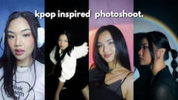 KPOP ❤️‍🔥 CREATIVE HOME PHOTOSHOOTS (diy self-portrait ideas) |  Lighting and Editing