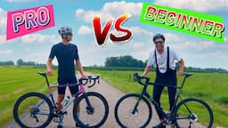 PRO vs BEGINNER CYCLIST! (What's the difference in SKILLS, POWER and SPEED??)