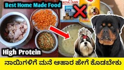 ನಾಯಿಗಳಿಗೆ ಮನೆ ಆಹಾರ ಹೇಗೆ ಕೊಡಬೇಕು | Best home made food for dogs | Home food | Dog food