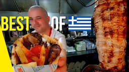 Best Greek Street Foods in Athens, Greece!! GYRO + Best Souvlaki!! Best Greek Food!!!