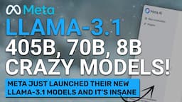 Llama-3.1 (405B, 70B, 8B) : THESE NEW MODELS BY META ARE INSANE! (Beats GPT-4O, Claude & Others!)