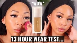 RARE BEAUTY TINTED MOISTURIZER (shade 42N) REVIEW + WEAR TEST ON ACNE PRONE SKIN 😳