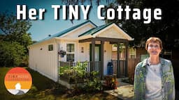 She's Aging in Place in 1-level Tiny House on Foundation & loving it!