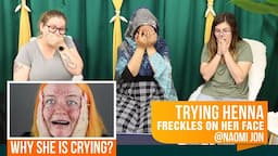 TheHennaGuys React @Naomi Jon  Do an Experiment with Henna Freckles on Her face – Why she is crying?