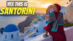 VISITING OUR DREAM DESTINATION! SANTORINI IN GREECE ! TRAVEL VLOG | PAKISTANI IN GREECE