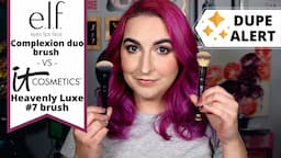 DUPE ALERT - It Cosmetics vs Elf cosmetics Brush duo | Kirby Rose