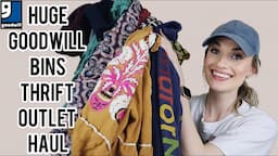 Huge 35 Item Goodwill Outlet [Bins] Thrift Haul!! Amazing Finds to Resell on Poshmark for a Profit $