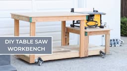 DIY Mobile Workbench for Table Saw | EASY BUILD & BEGINNER FRIENDLY