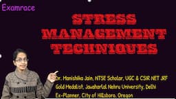 Stress Management Techniques:Relaxation, Meditation, Biofeedback, Cognitive Behavioral,Visualization