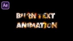 Create a Burn Text Animation in After Effects Tutorial | No Plugin Required