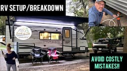 RV Setup & Breakdown for Newbies with 👍 List