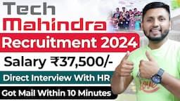 Tech Mahindra Job 2024 | Bumper Hiring 🤩 | Fresher Jobs | Tech Mahindra Recruitment | Work From Home