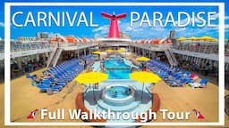 Carnival Paradise | Full Walkthrough Ship Tour & Review | New Tour 2023 | Ship Renovated | Tampa