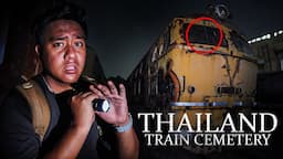 Exploring the Abandoned Train Cemetery of Thailand! (security came)