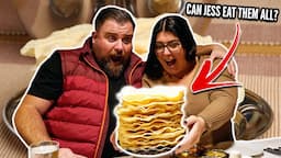 JESS ATTEMPTS THE 20 POPPADOM CHALLENGE | FOOD REVIEW CLUB | FOOD CHALLENGE