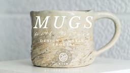 Making mugs with texture, pottery tutorial and design inspiration