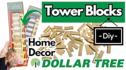 3 *New* Dollar Tree Tower Blocks DIYS Everyone Will Copy / Jenga Blocks