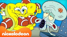 SpongeBob | Karakter SpongeBob Mana yang Paling Terluka? 🤕 | Nickelodeon Bahasa