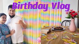 My Husband's Birthday Vlog || Simple Birthday Decoration Ideas At Home Telugu