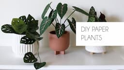 DIY Paper Plants, how to make paper plants with cardstock paper with Cricut