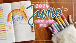 June 2024 Bullet Journal Setup 🌈 Plan with Me