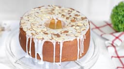 How to ALMOND CREAM CHEESE POUND CAKE that melts in your mouth | with simple ALMOND GLAZE