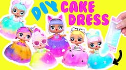 LOL Surprise DIY Birthday Cake Dress Dolls! Crafts for Kids