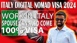 ITALY 🇮🇹 DIGITAL NOMAD VISA 2024!! WORK WITH YOUR SPOUSE!! #digitalnomadvisa #italyworkvisa #italy