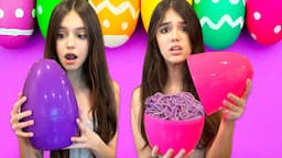 Don't Choose The WRONG Mystery Giant Egg!! | Emily and Evelyn