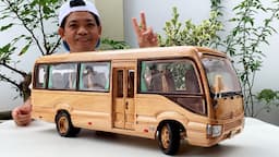 Wood Carving - TOYOTA COASTER MINI BUS - Woodworking Art